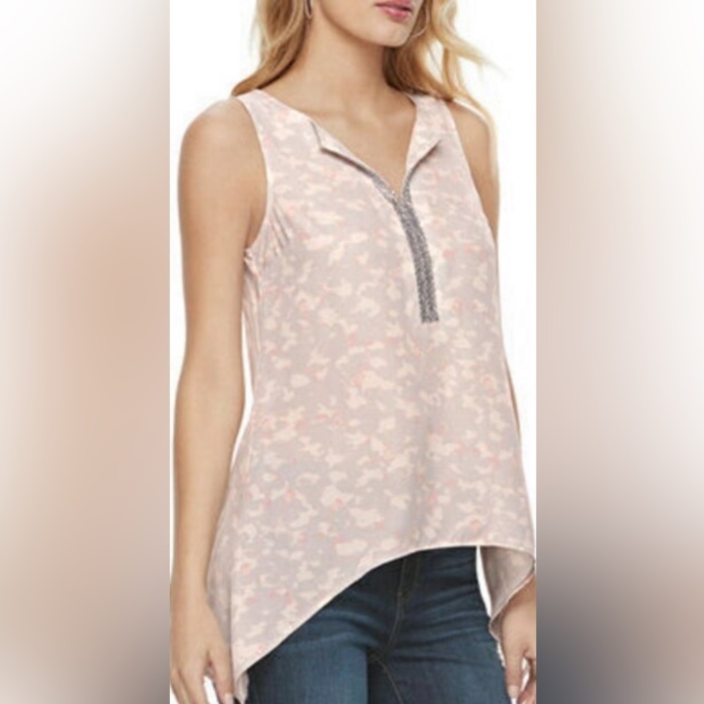Juicy Couture Pink Gray Camo Diamante Tank Top size XS